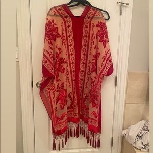 Free People Velvet Burnout Kimono